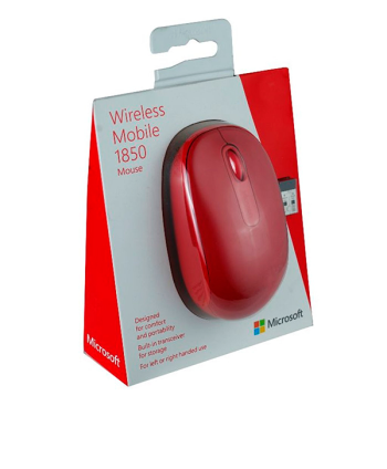 Mouse Microsoft 1850 Wireless FLAME RED
